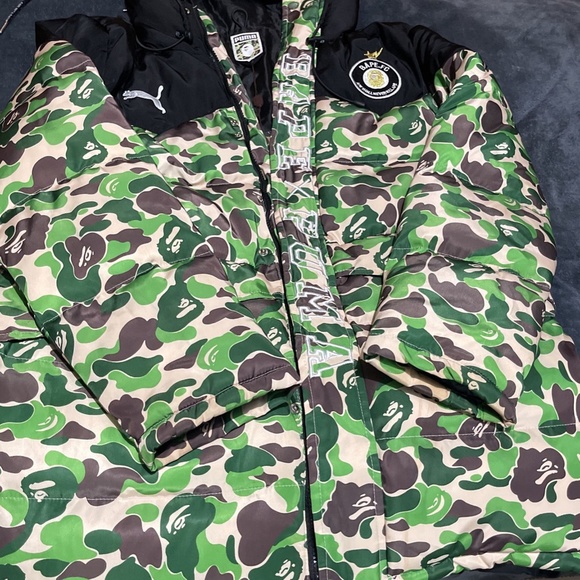 BAPE X Puma ABC camp Green Long Hoodie